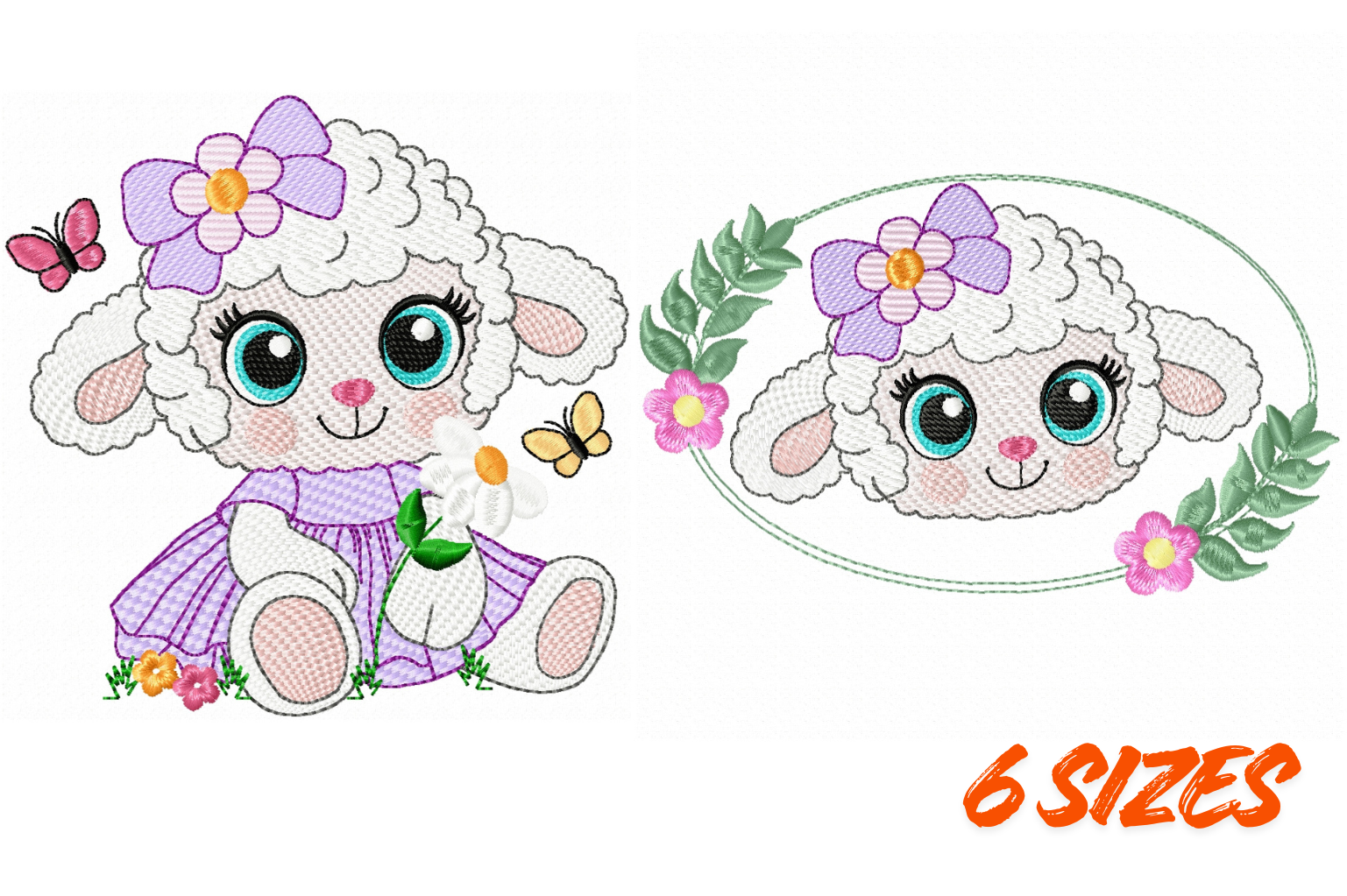 Sweet Lamb Embroidery Design File