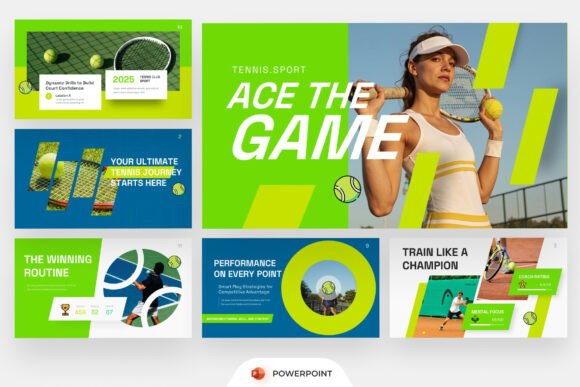 Preview of Tennis Sport PowerPoint sports presentation template