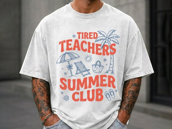 Tired Teachers Summer Club Teacher PNG