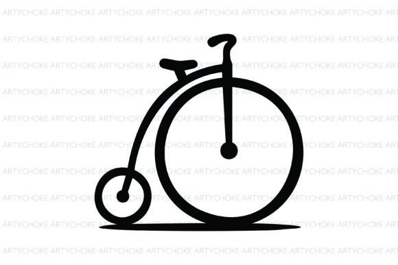 Vintage Penny Farthing Bike SVG