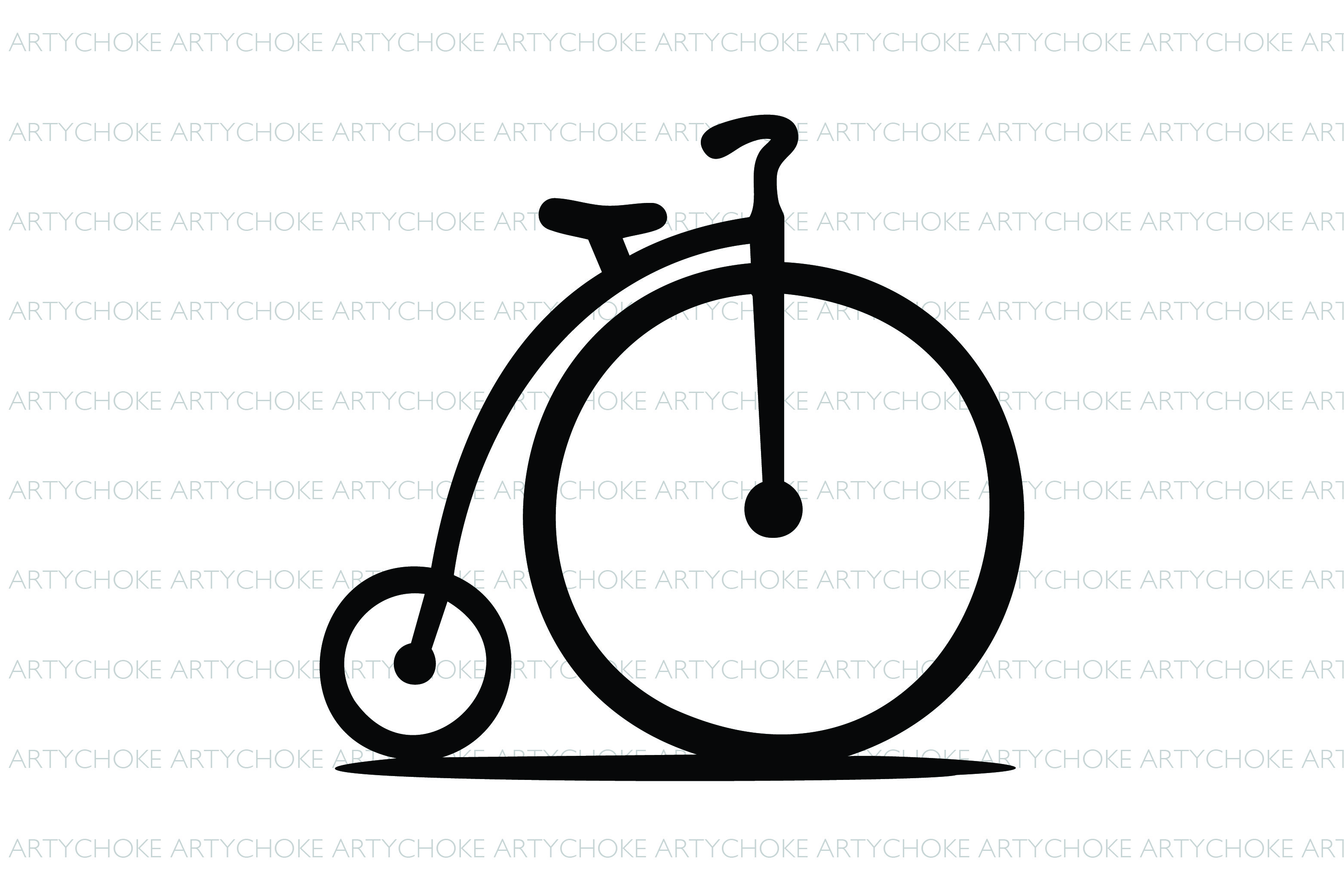 Vintage Penny Farthing Bike SVG