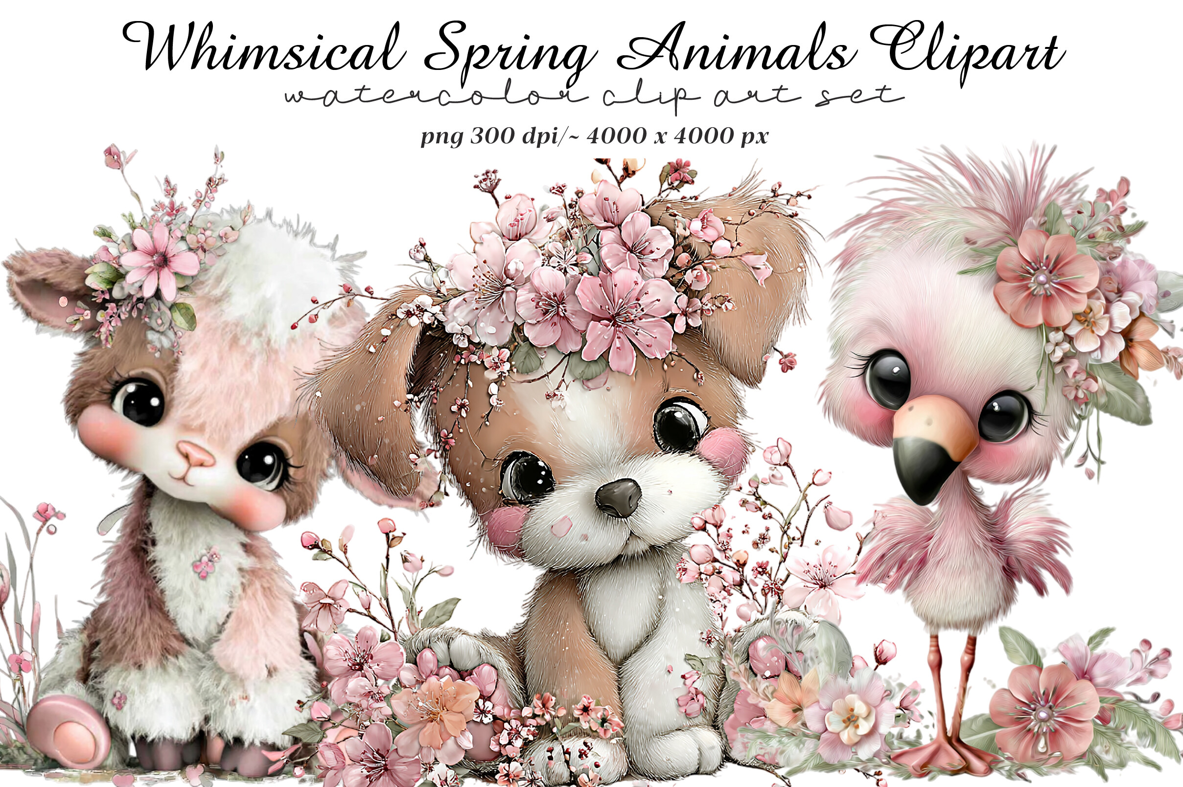 Whimsical Spring Animals Clipart Graphic by GatewayDesign · Creative ...