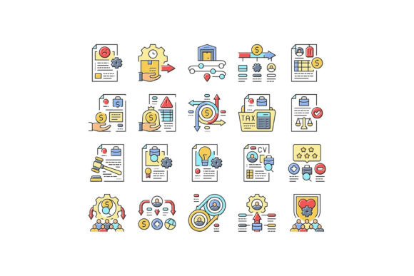 Business Process Automation Icons Grafik Symbole Von pikepicture