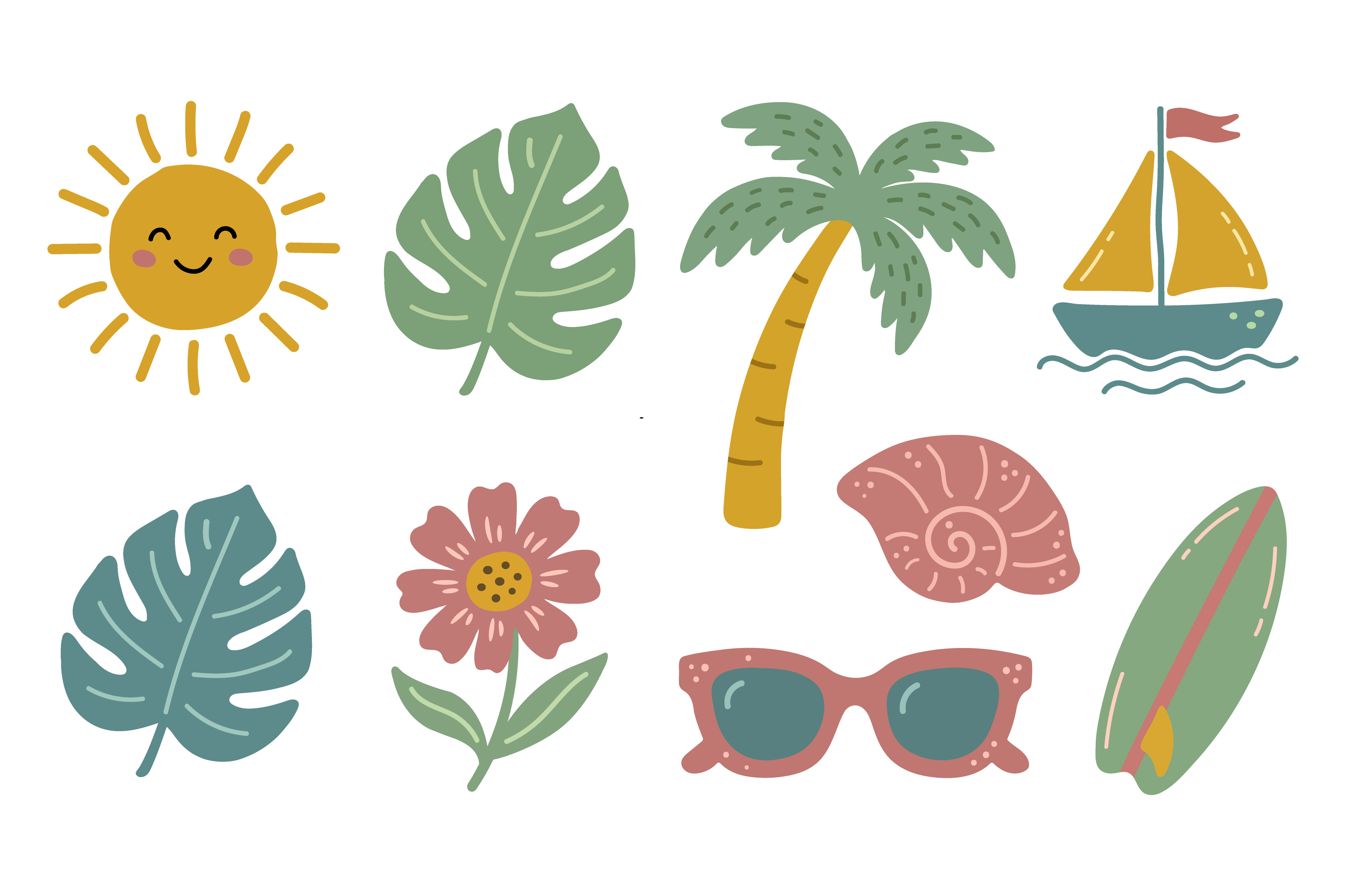 Summer Tropical Beach Vacation Element