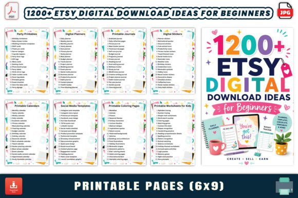 1200+ Etsy Digital Download Ideas