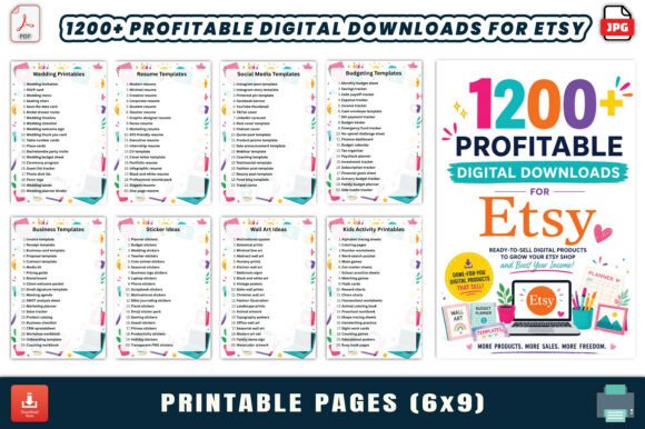 1200+ Profitable Digital Downloads