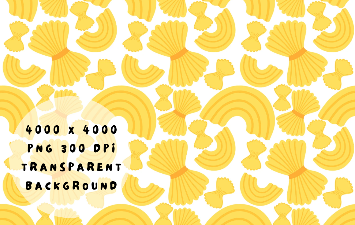 Pasta Design Raphic Aesthetic Italian Pasta Pattern Graphic by Fatia hafida · Creative Fabrica