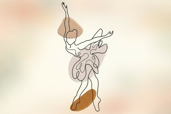 Ballerina Embroidery Design