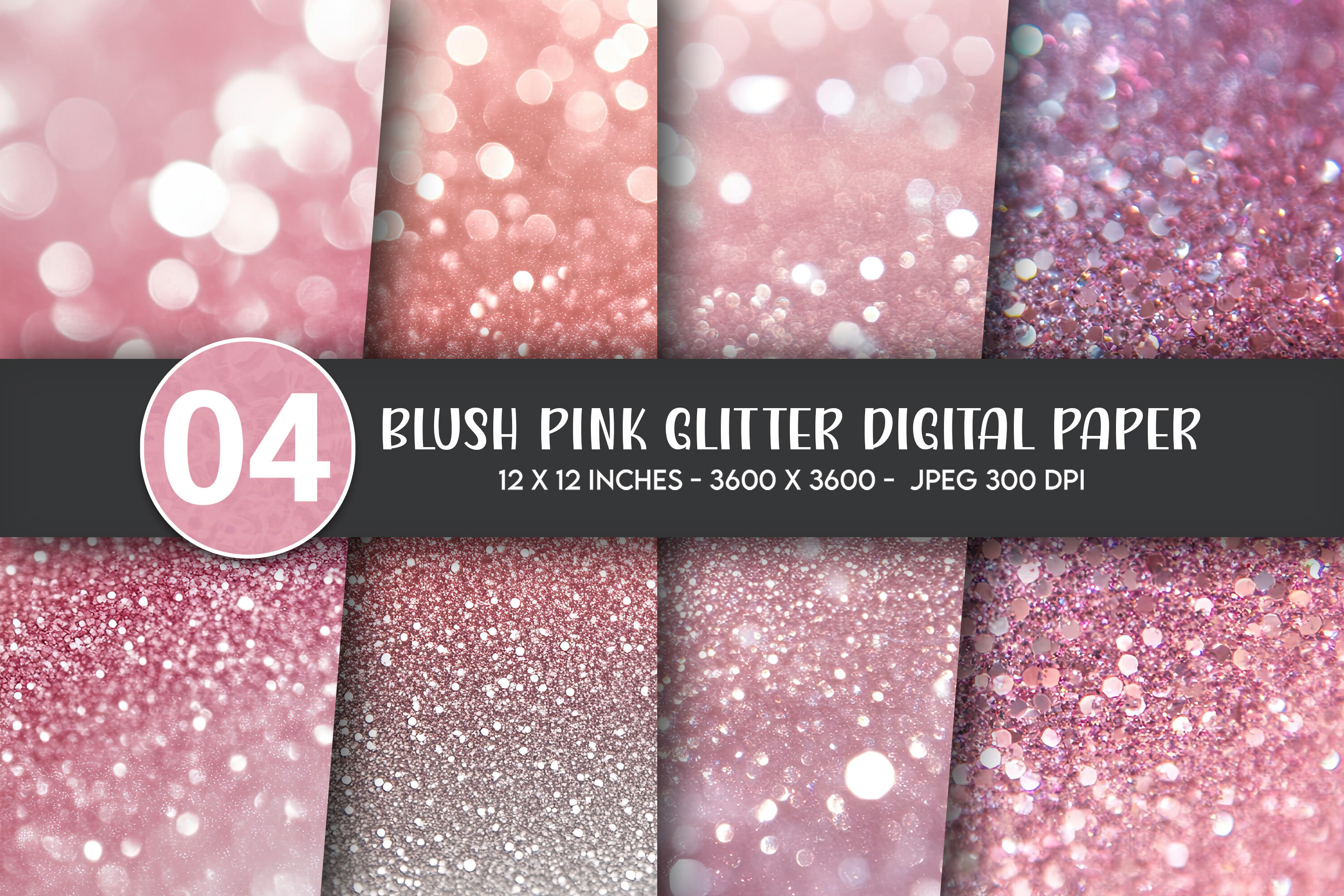 Blush Pink Glitter Digital Paper Graphic by Artify Hub Studio ...