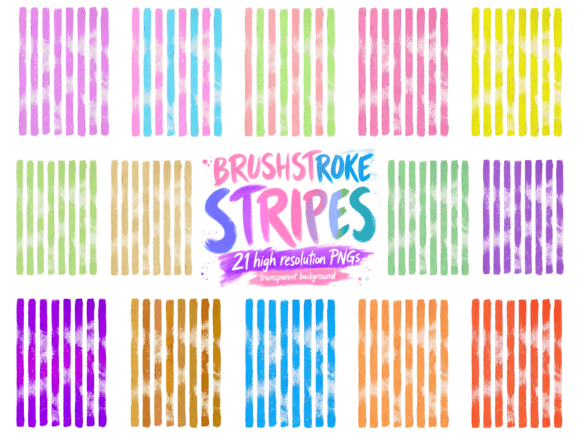 Brushstroke Stripes Preppy Striped Png Graphic Illustrations By Artistic Revolution