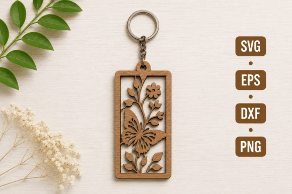 Butterfly Keychain Laser Cut SVG Laser Cutting By Creative Art