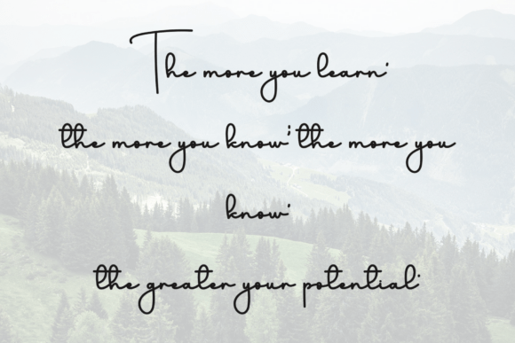 Calligraphy Present Font - Preview 4