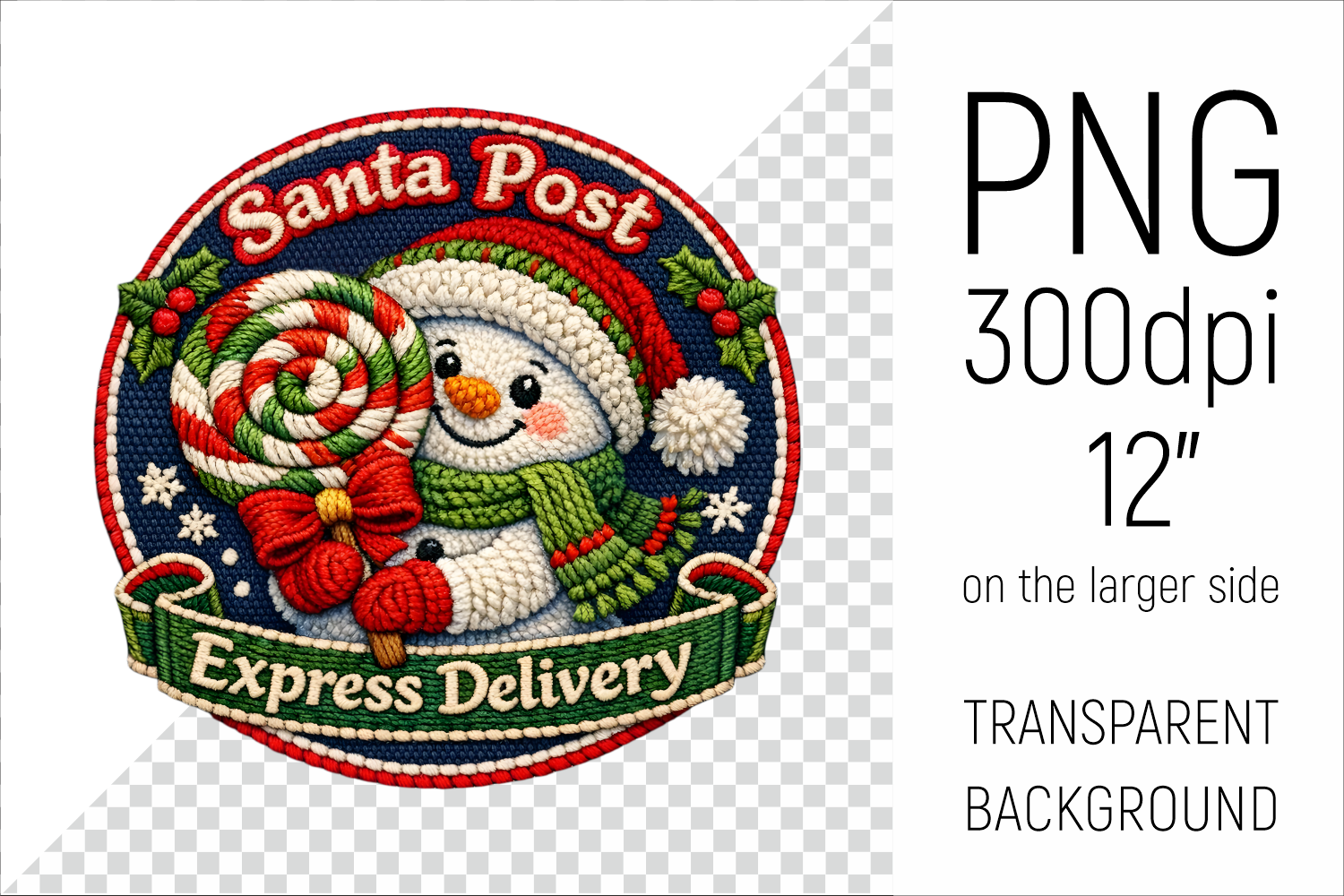 Christmas Snowman Patch-style Clipart Graphic by Olga Belova · Creative ...