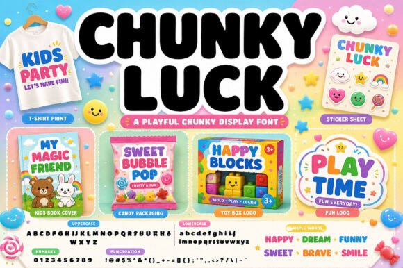 Chunky Luck Font - Preview 1