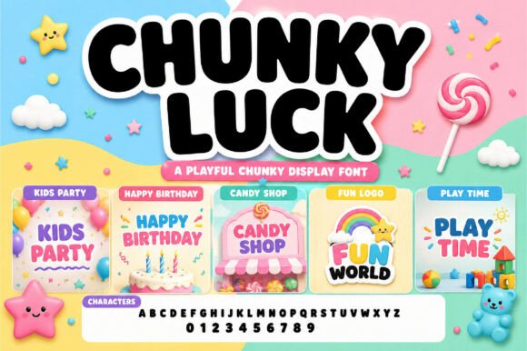 Chunky Luck Font - Preview 3