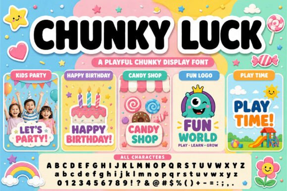 Chunky Luck Font - Preview 4