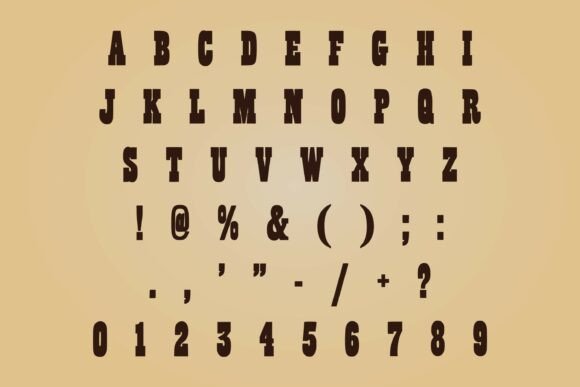 Country Western Font PNG with transparent background - Preview 4