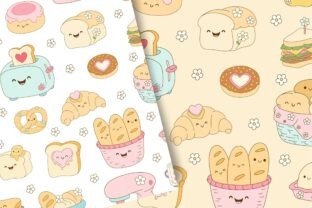 Cute Bakery Seamless Food Digital Paper Graphic by MeawwaDigitalArts ...