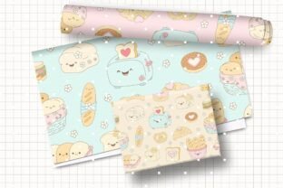 Cute Bakery Seamless Food Digital Paper Graphic by MeawwaDigitalArts ...