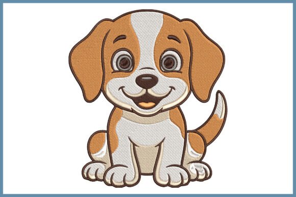 Cute Dog Embroidery Design