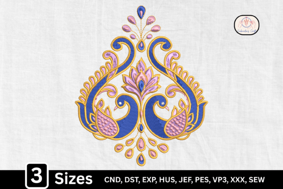 Elegant Floral Paisley Peacock