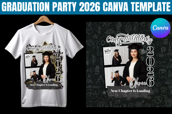 Graduation Party 2026 Canva Template Graphic by Gfx Shaown · Creative ...