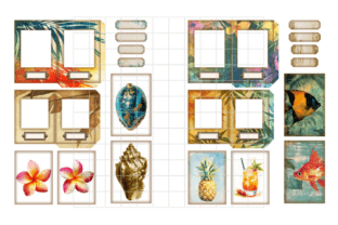 Hawaiian Junk Journal Specimen Cards Graphic by WatercolorFace ...