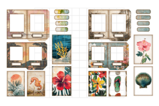 Hawaiian Junk Journal Specimen Cards Graphic by WatercolorFace ...