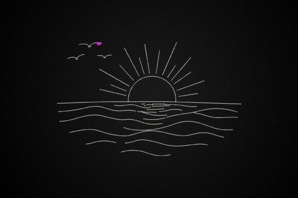 Minimal Ocean Sunset Coastal Wave