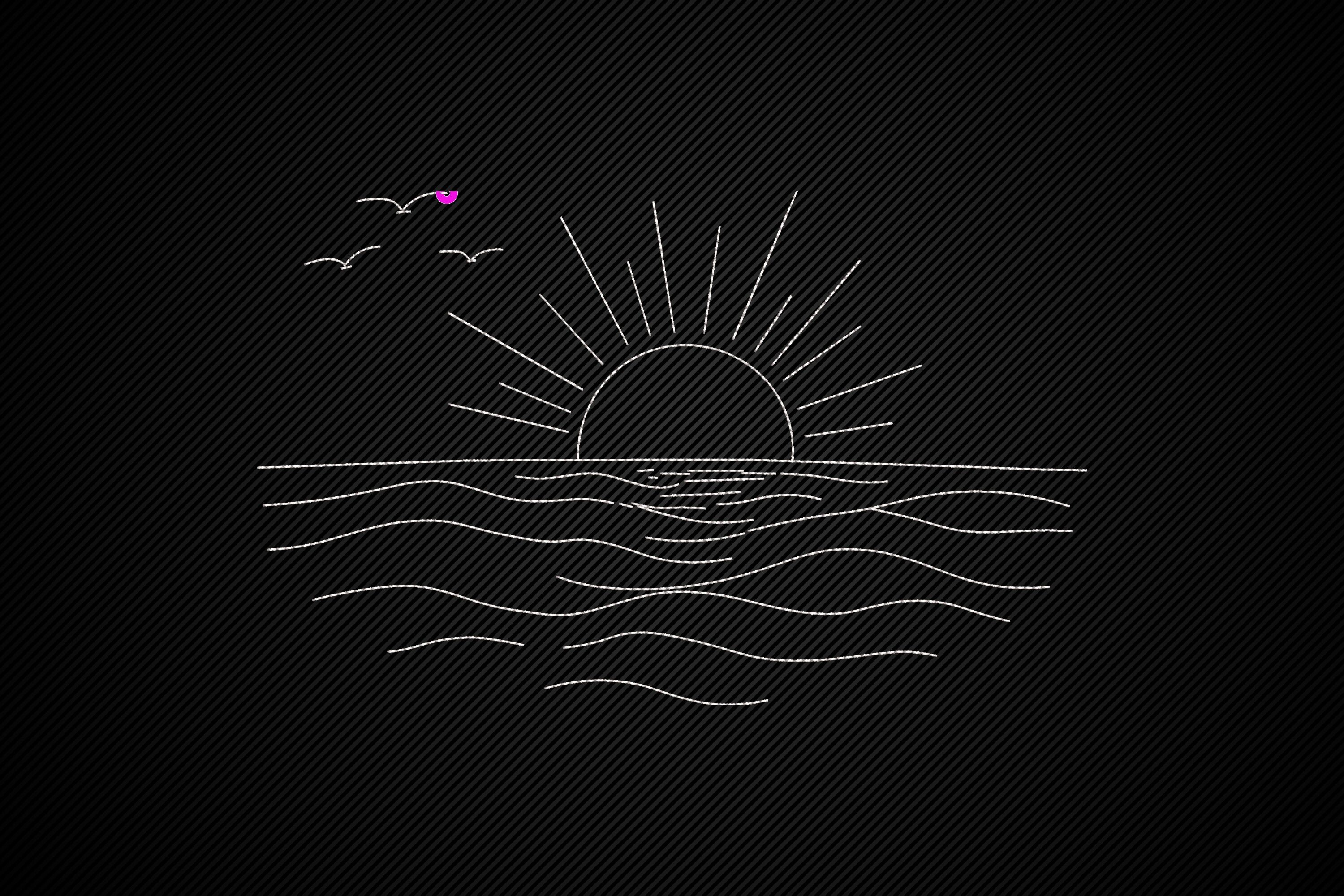 Minimal Ocean Sunset Coastal Wave