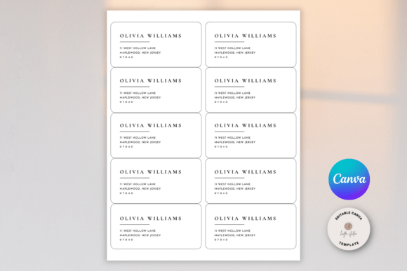 Minimalist Return Address Label Template Graphic by Haffa Studio ...