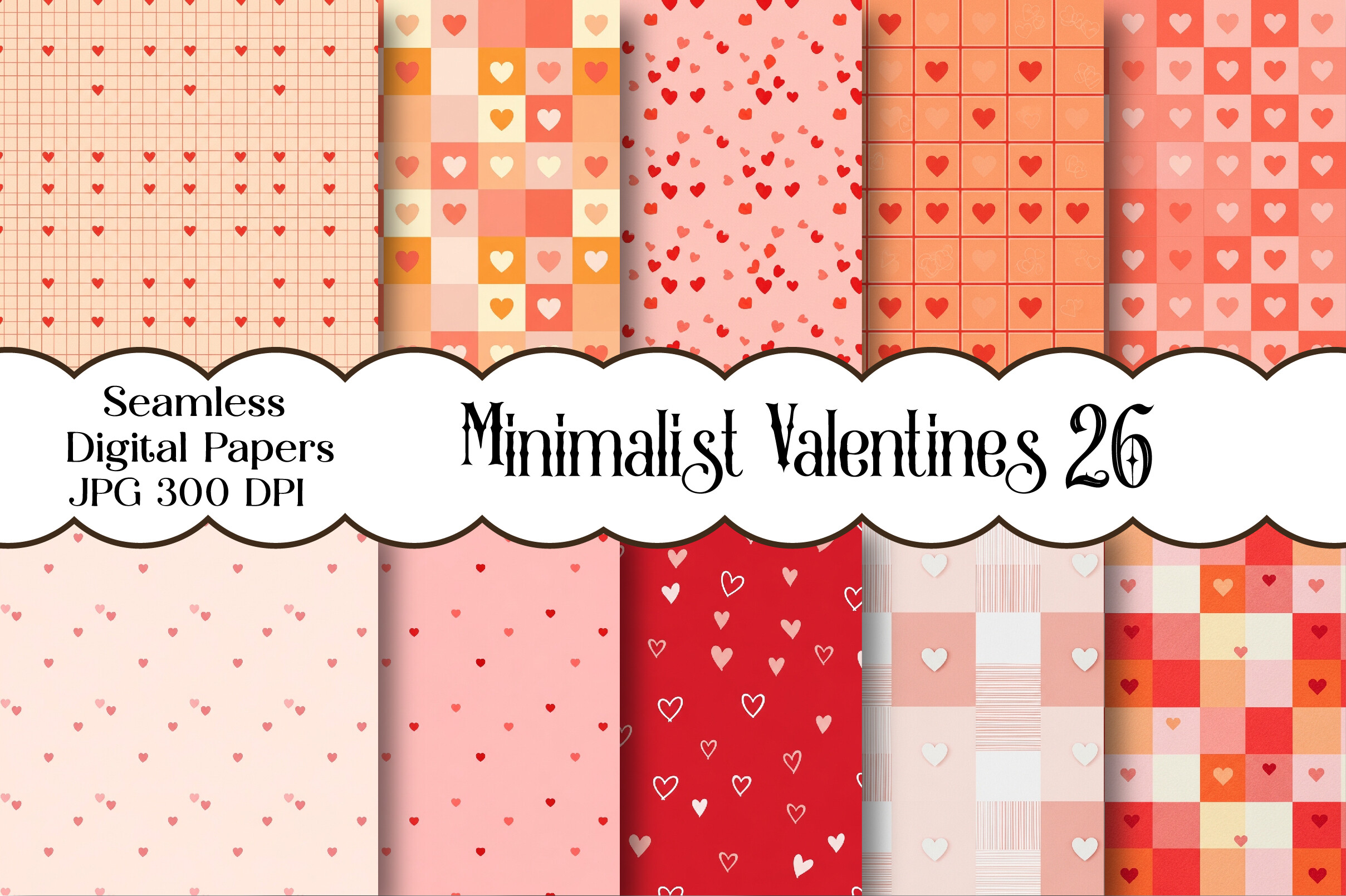 Minimalist Valentines Patterns Graphic by Designstock · Creative Fabrica