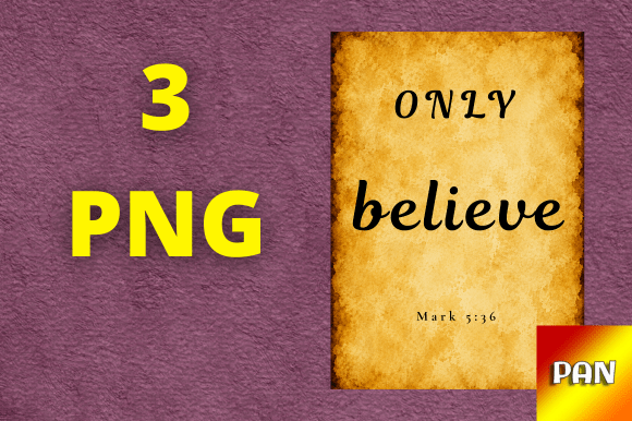 Only Believe Mark 5:36 Vintage Scripture