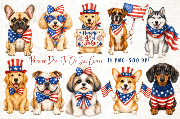 patriotic dog 4th of july clipart svg sublimation tumbler design