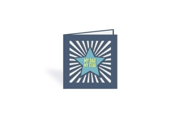 Star Dad Father's Day Cutout Card