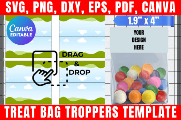 Treat Bag Troppers Canva Template