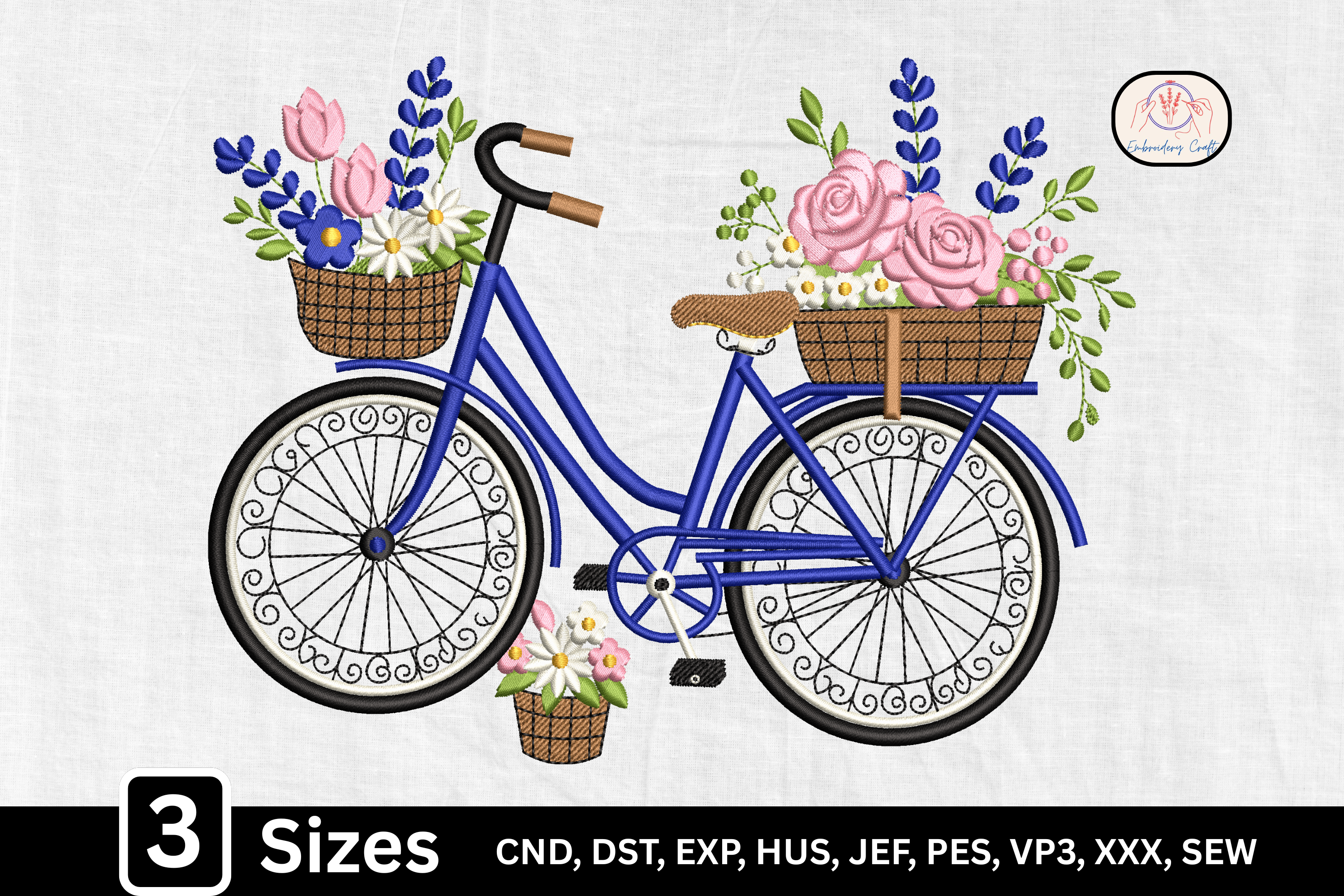 Vintage Bike Floral Bicycle