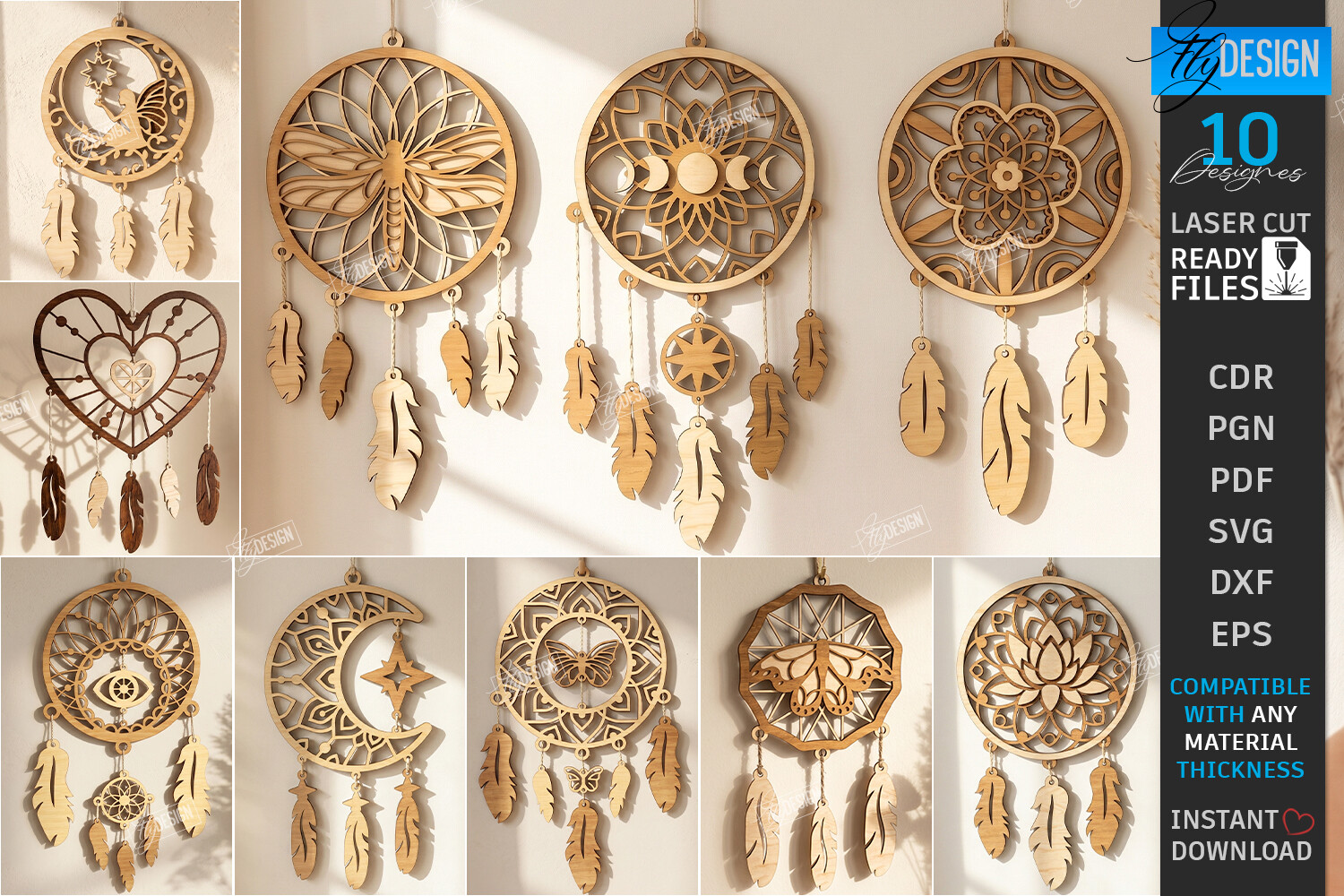 Wooden Dream Catcher Laser Cut Bundle