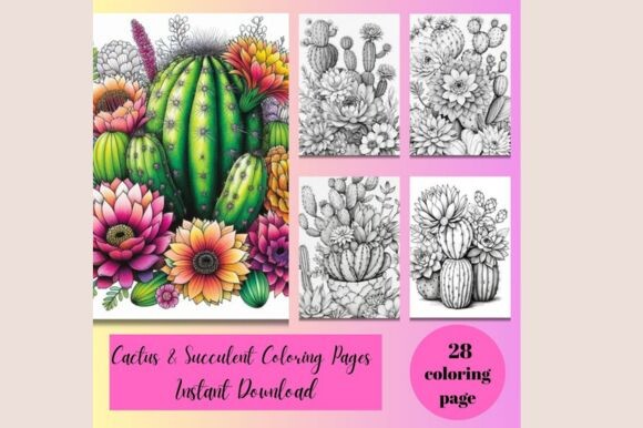 35 Cactus & Succulent Coloring Pages