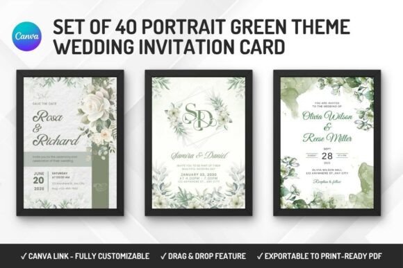 40 Wedding Invitation Canva Template Graphic by SetiawanAPDesignWorks ...