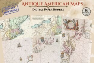Antique Map Digital Paper Collection Graphic by Jada Boutique Design ...