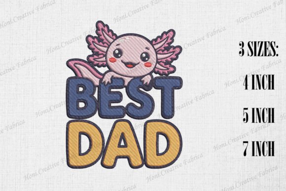 Best Dad Cute Axolotl Father's Day