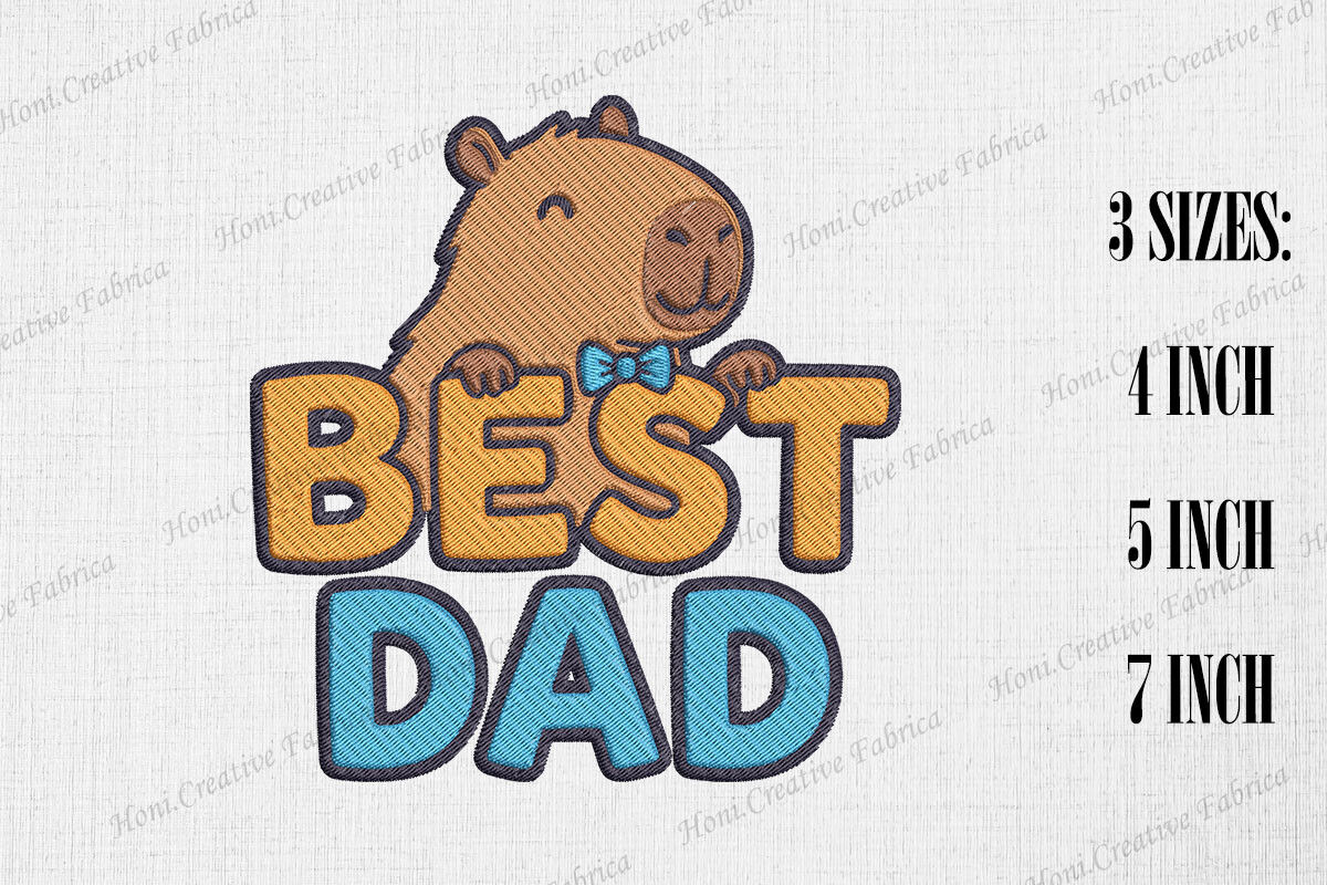 Best Dad Cute Capybara Father's Day
