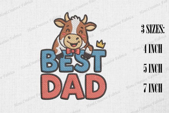 Best Dad Cute Cow Father's Day