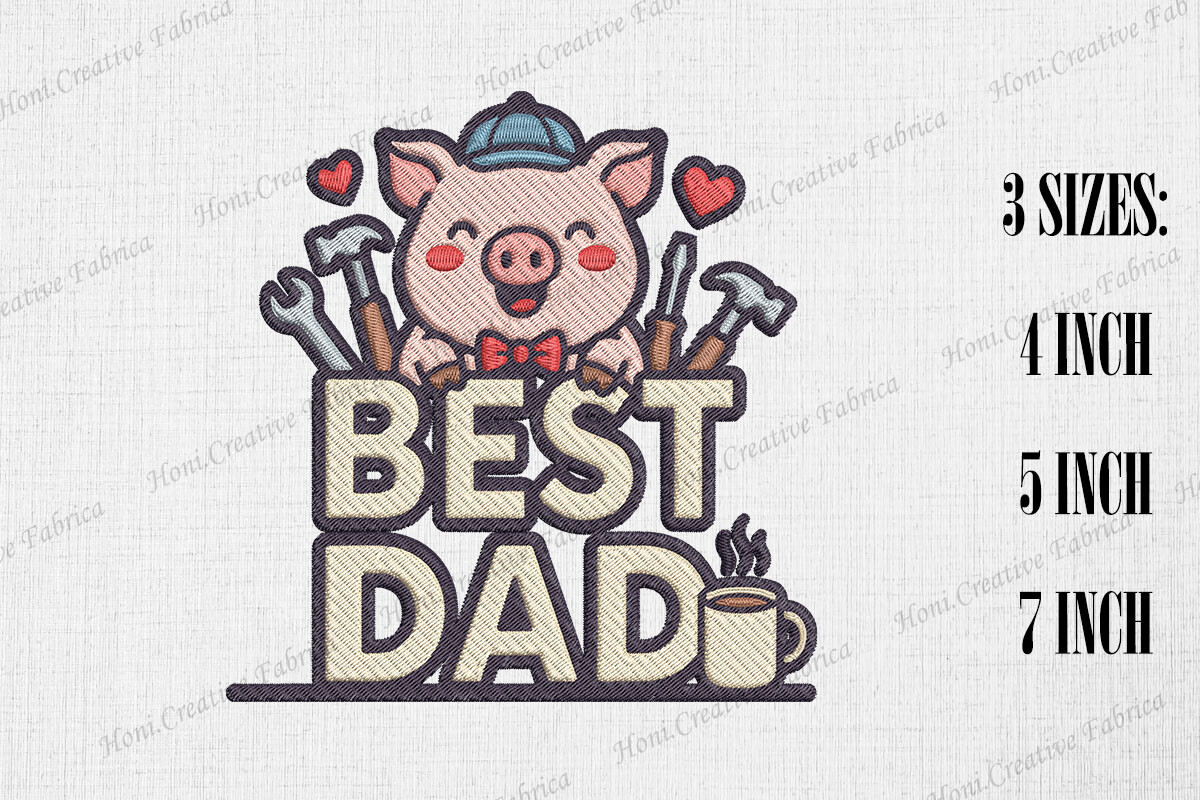 Best Dad Cute Pig Father's Day