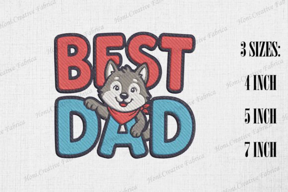 Best Dad Cute Wolf Father's Day
