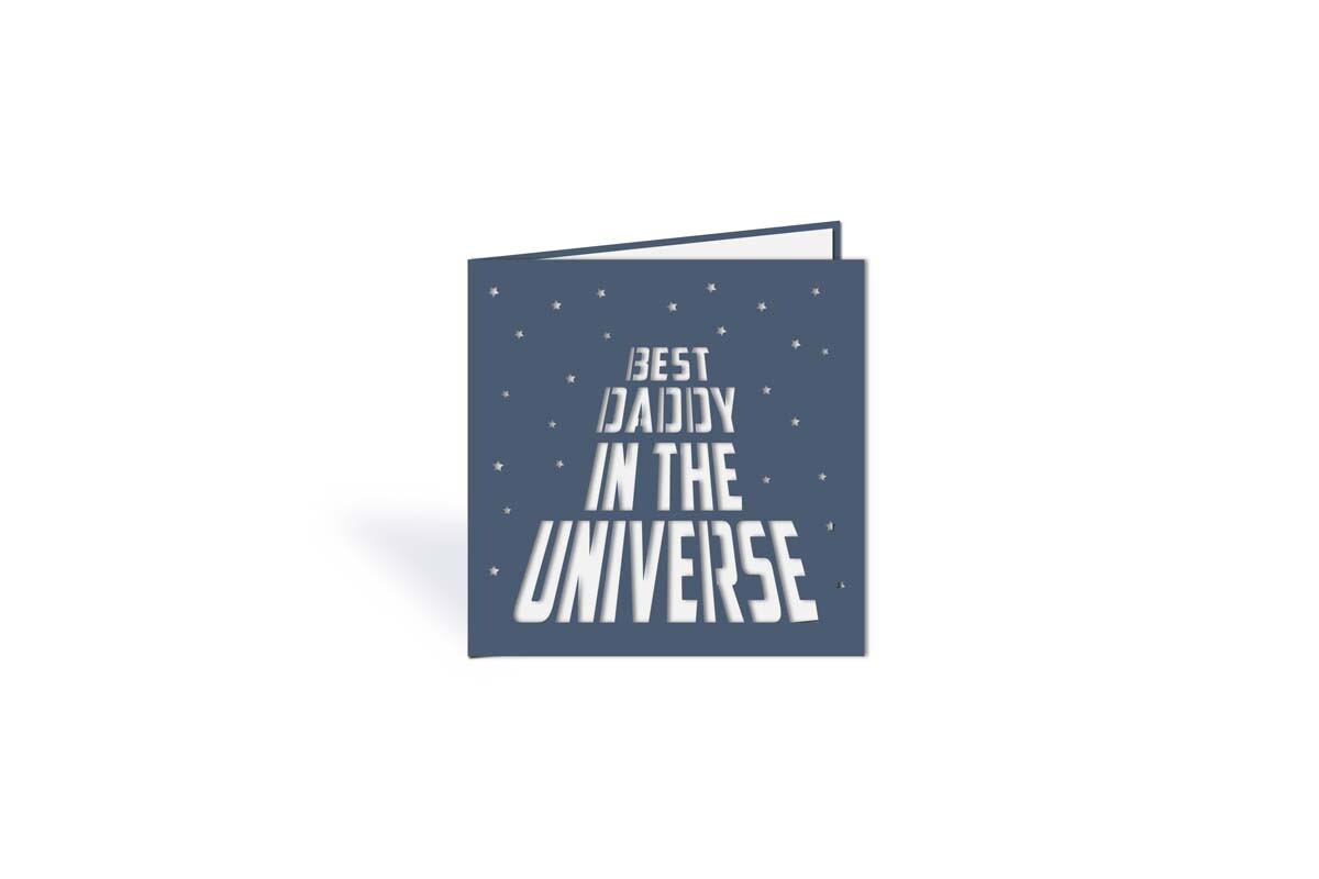 Best Daddy in the Universe Cut out Card