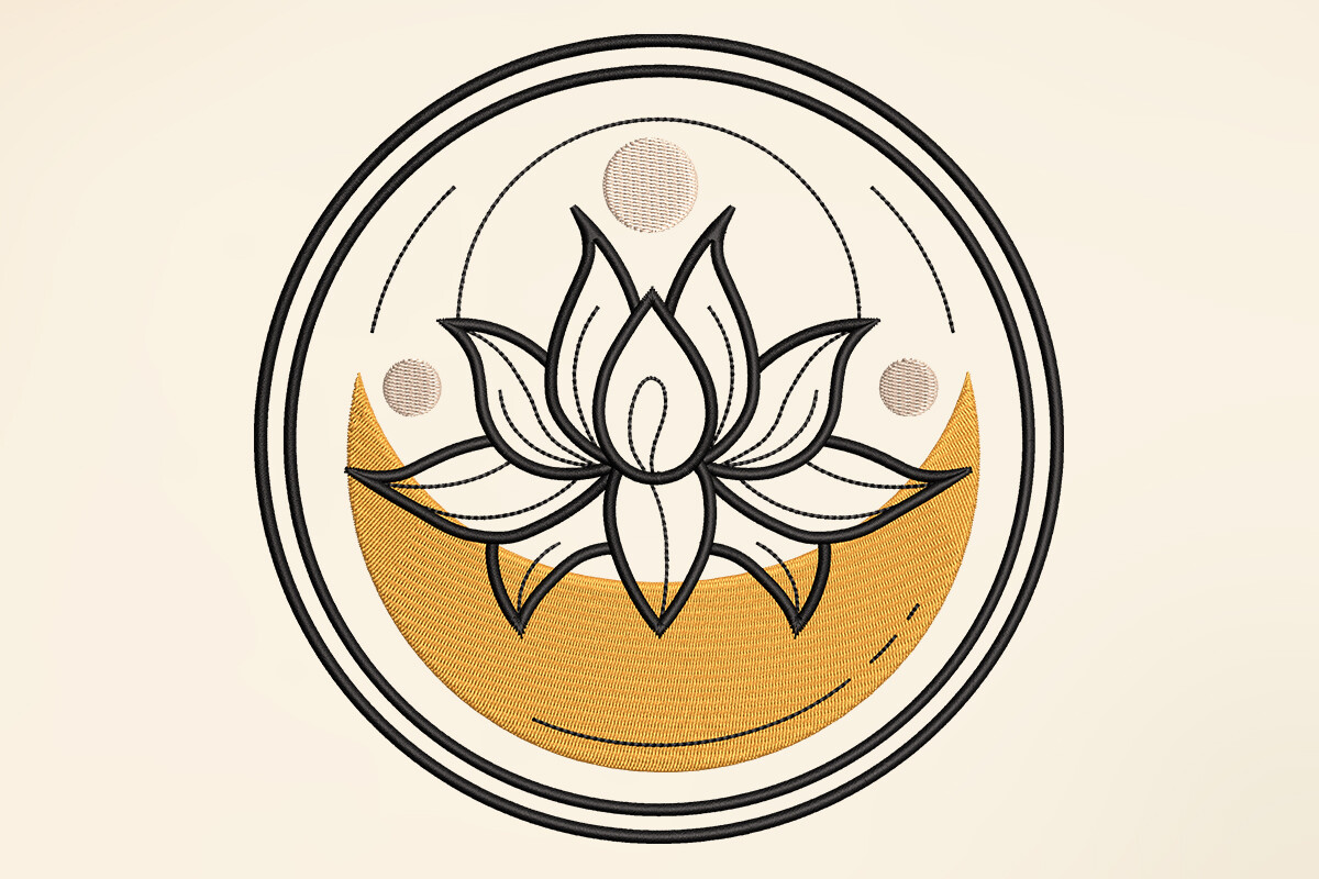 Boho Floral Border Embroidery Design