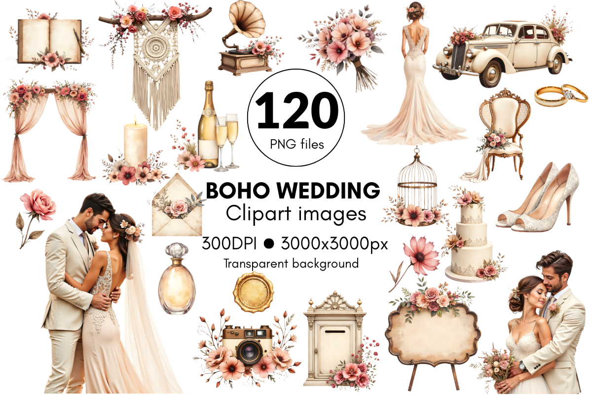 Boho Wedding Clilpart