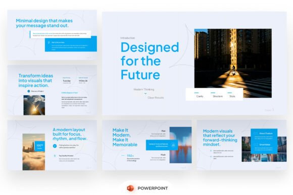 Preview of Business Infographic PowerPoint business report presentation template